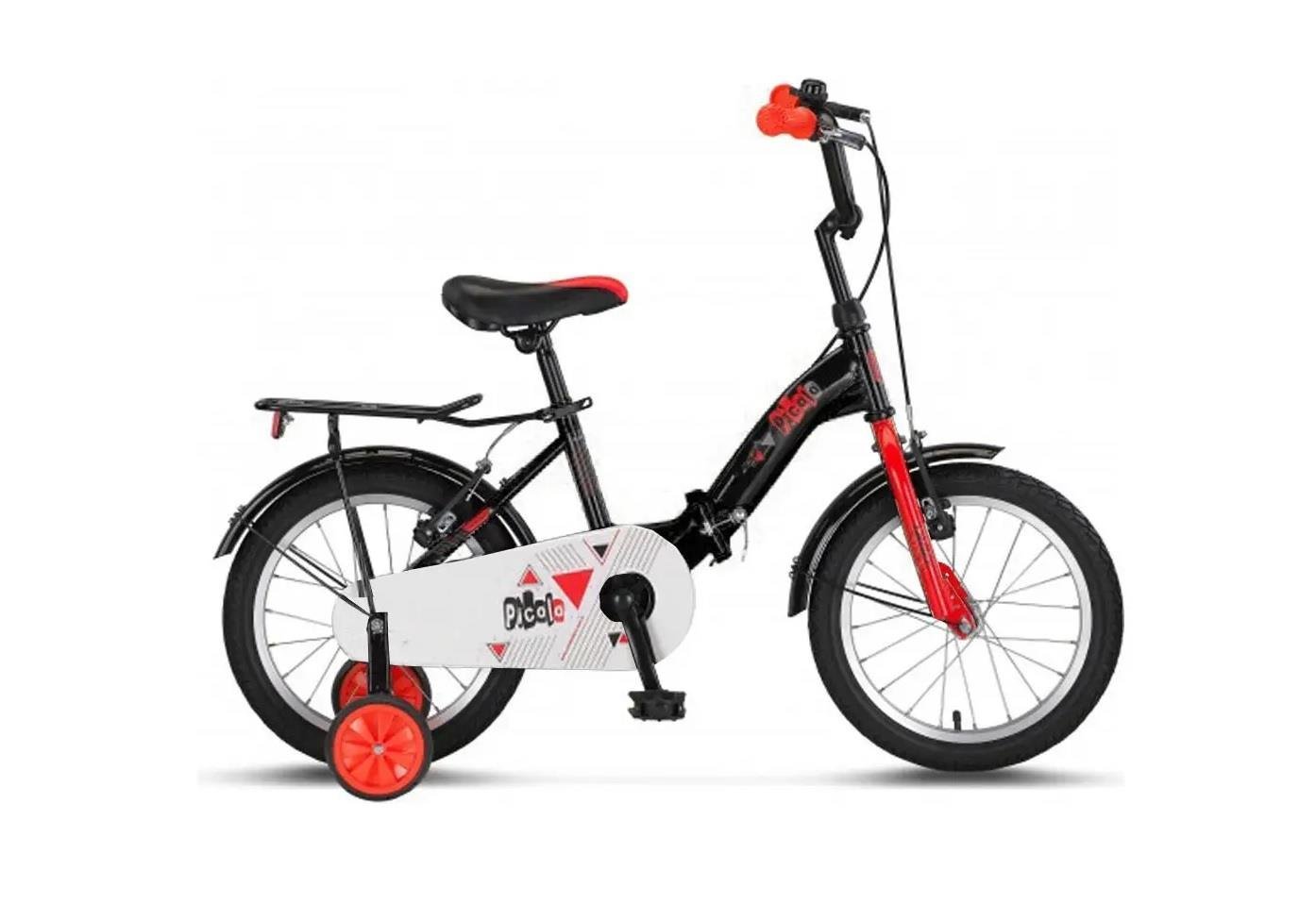 16 Ümit 1619 Picolo Katlanır 1v V-Fren Çocuk Bisikleti Siyah-Kırmızı