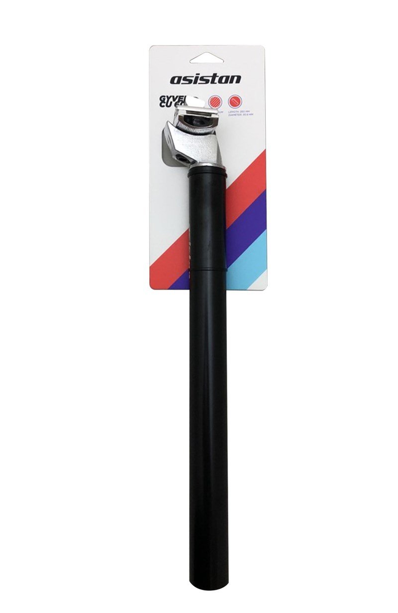 Asistan Gyver CU60 31.6/350mm Kızaklı Bisiklet Sele Borusu Siyah