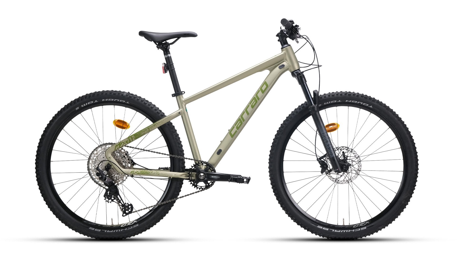27.5 Carraro CRX 712 D 12v H.Disk Fren Dağ Bisikleti 40cm - Mat Bej-Yeşil