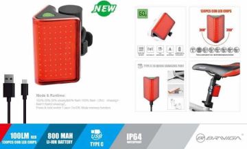 Eastpower LW-R200 100 Lümen Usb Type-C Şarjlı Arka Lamba