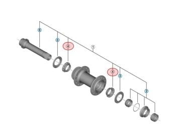 Shimano HB-RS770 Ön Göbek Kafes Bilye 5/32''  Y0AY98030