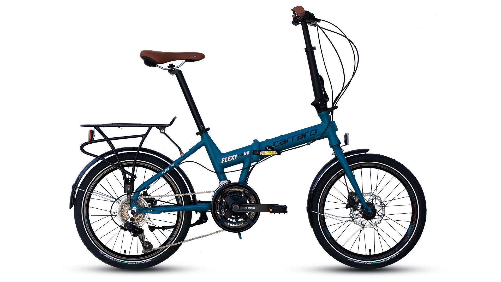 20 Carraro Flexi 121HD 21v H.Fren Katlanır Bisiklet M.Petrol-Siyah