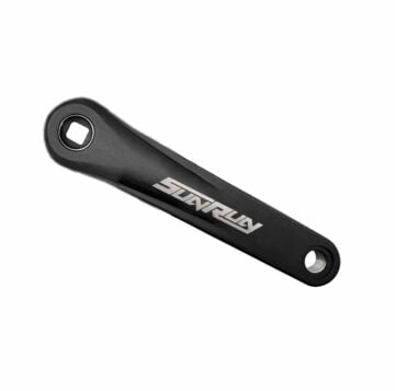 Sunrun 170mm Alüminyum Düz Kare Sol Kol Siyah