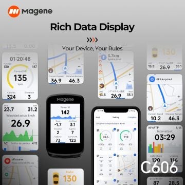 Magene C606 GPS Bisiklet Bilgisayarı Siyah
