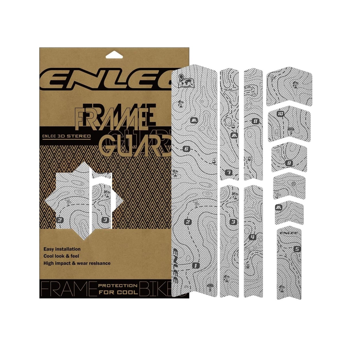Enlee FG-12 Isohips Kadro Etiket Seti