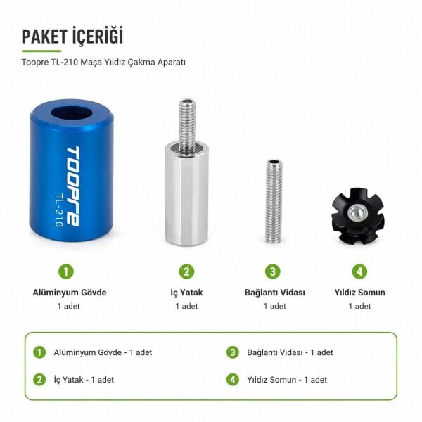 Toopre TL-210  Furç Yıldızı Çakma Aparatı