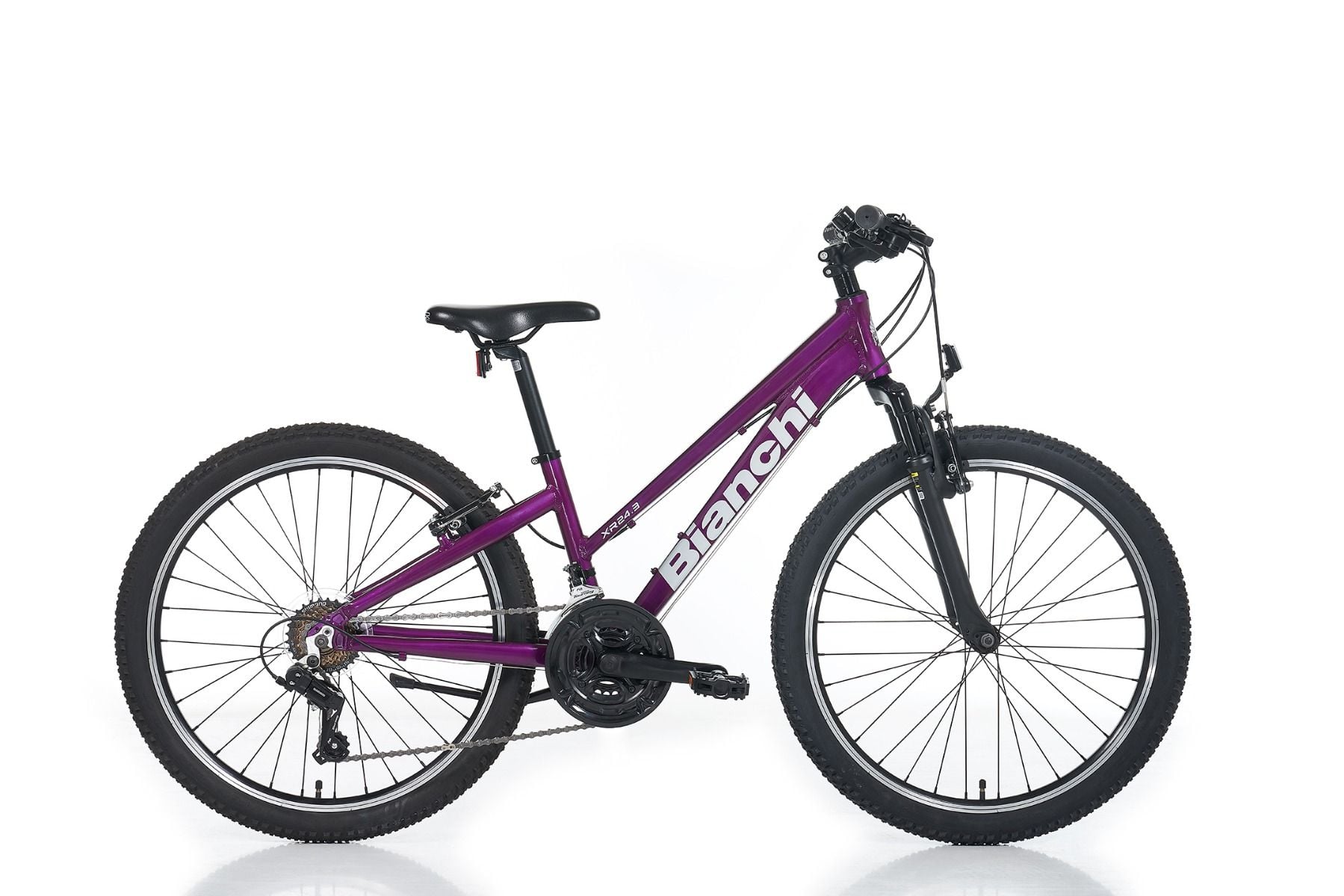 24 Bianchi XR24.3 21v V-Fren Kız Çocuk Bisikleti 31cm - Mürdüm-Gri