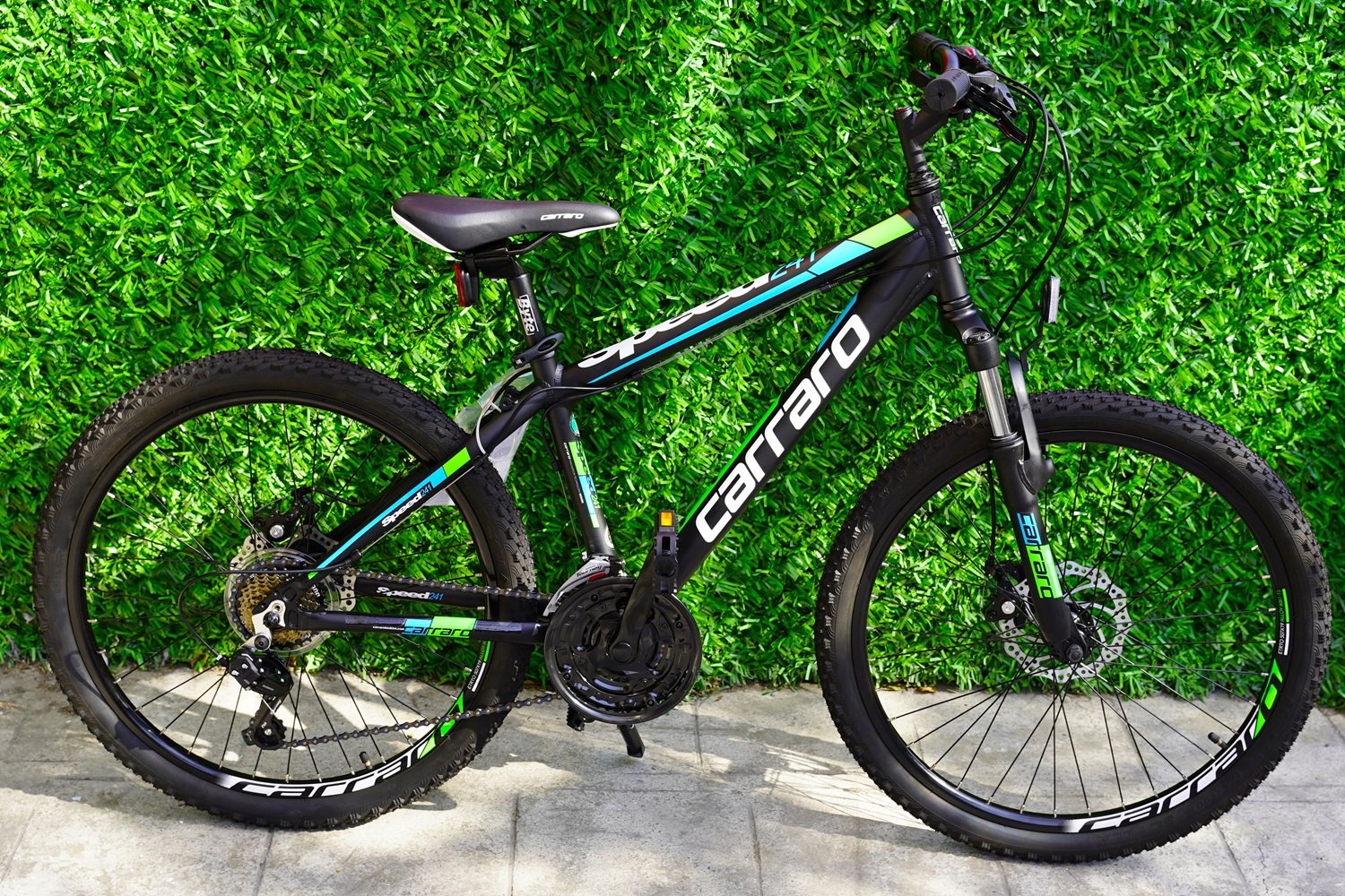24 Carraro Speed 241 21v M.Disk Fren Çocuk Bisikleti 36cm - M.Siyah-Yeşil-Mavi