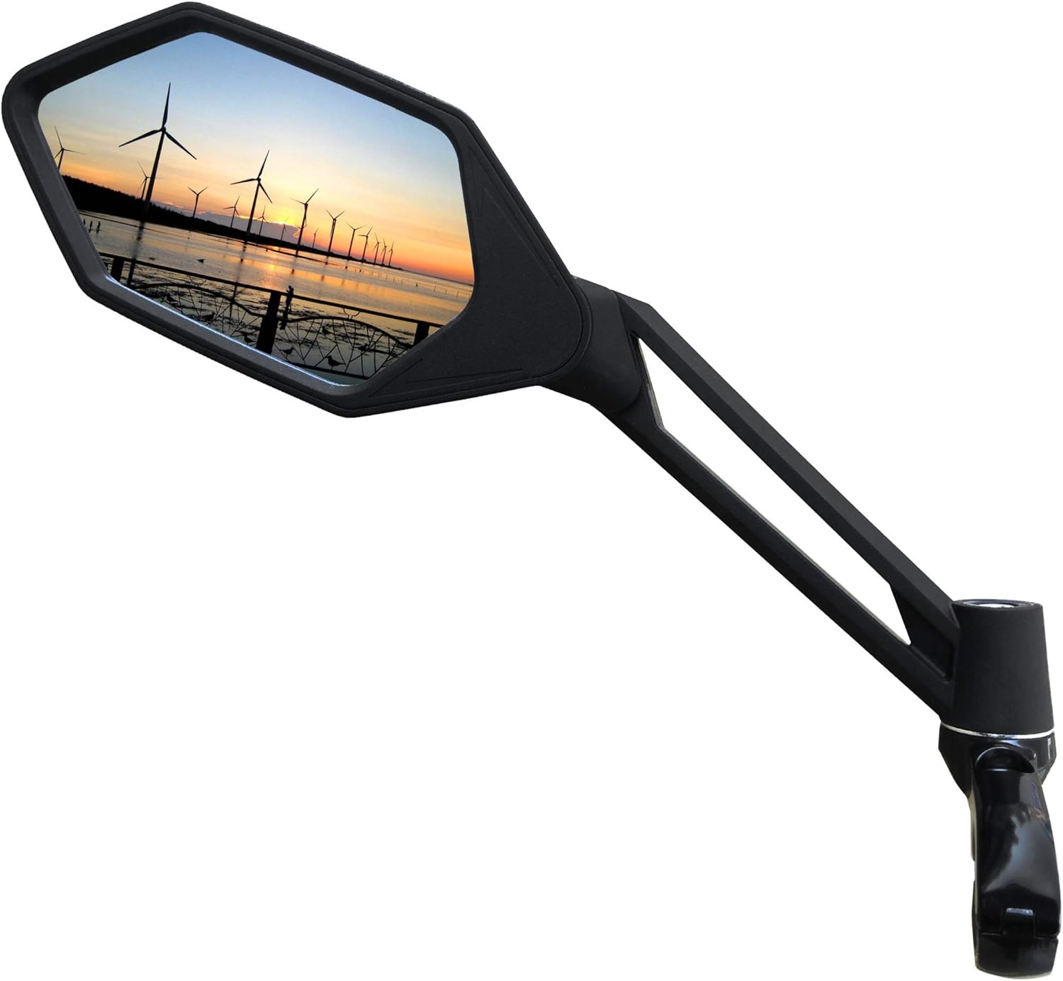 Meachow ME-005BL Sol Bisiklet Aynası Kelepçe Montaj Mavi Lens