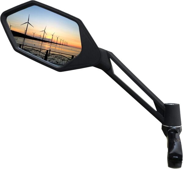 Meachow ME-005BL Sol Bisiklet Aynası Kelepçe Montaj Mavi Lens