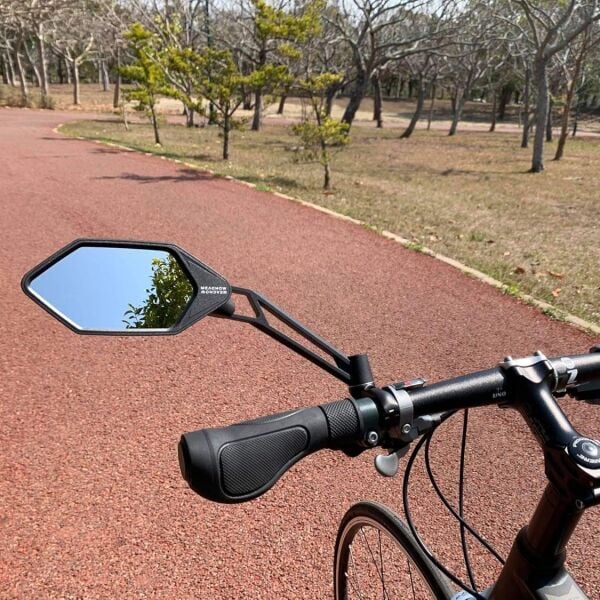 Meachow ME-005BL Sol Bisiklet Aynası Kelepçe Montaj Mavi Lens