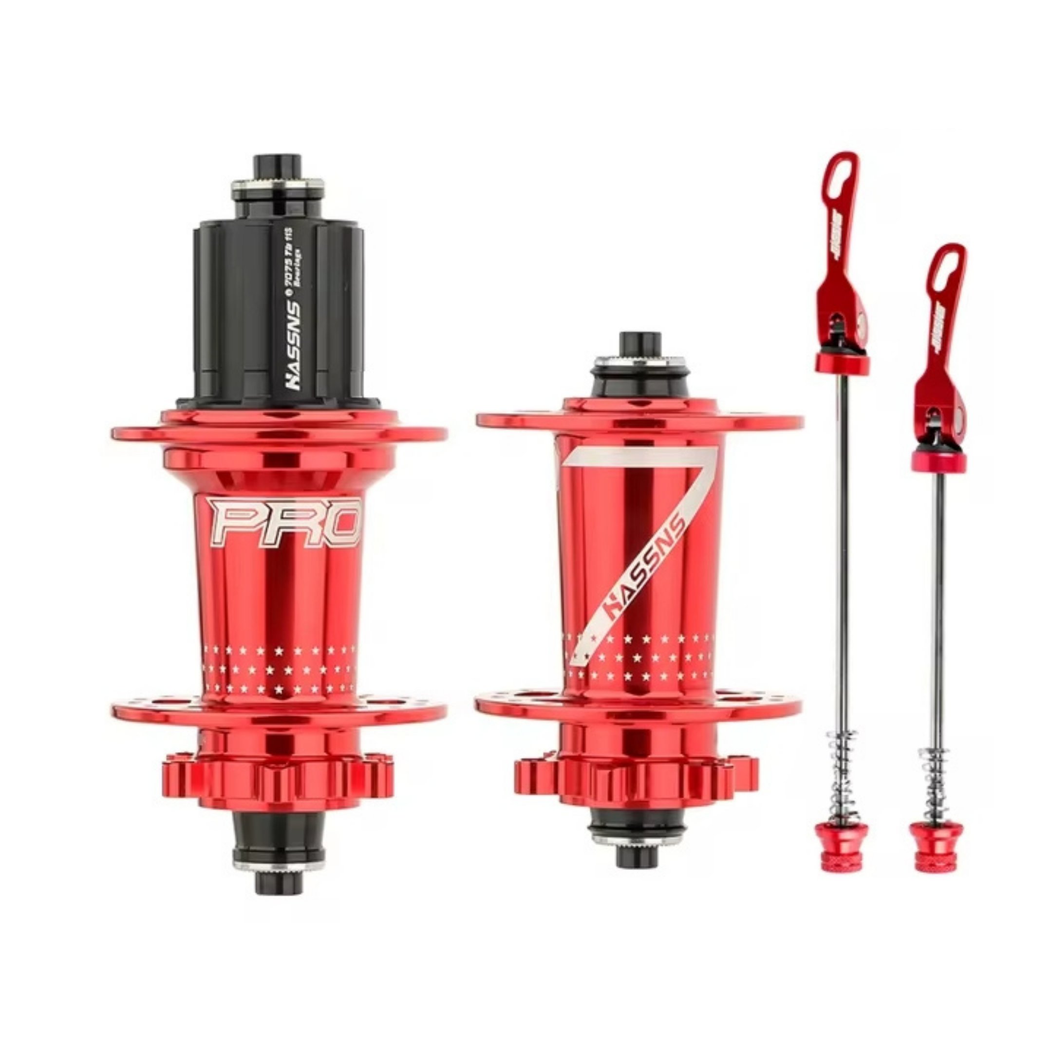 Hassns Pro7 32h HG 8-11s Mtb Bisiklet Göbek Seti Kırmızı