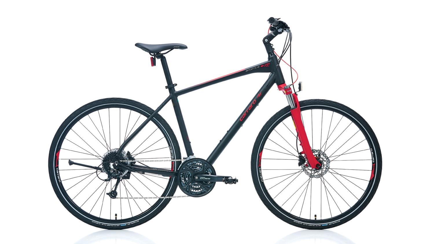 28 Carraro Sportive 227C Cues 18v H.Disk Fren Erkek Şehir Bisikleti 41cm - M.Siyah-Kırmızı