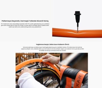 Exar Ultra Light TPU 700x23/28C FV45mm İğne Sibop İç Lastik