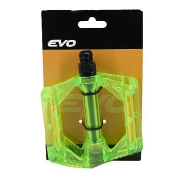 Evo Bilyeli Platform Bisiklet Pedalı Transparan Yeşil