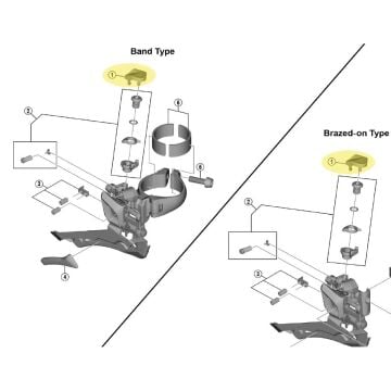 Shimano Dura-Ace/Ultegra/105 Ön Aktarıcı Bağlantı Kapağı