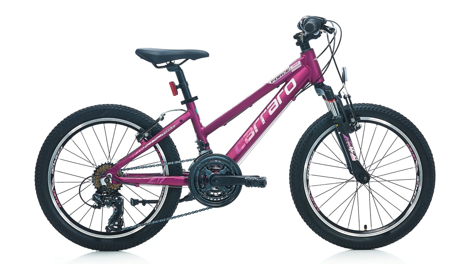 20 Carraro Force 201 21v V-Fren Kız Çocuk Bisikleti 25cm - M.Mürdüm-Pembe