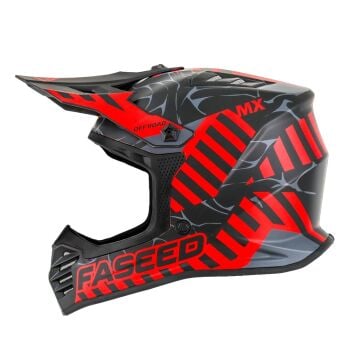 Sway FS-618 Alert Full Face Kask Siyah-Kırmızı YL Beden (51-52cm)