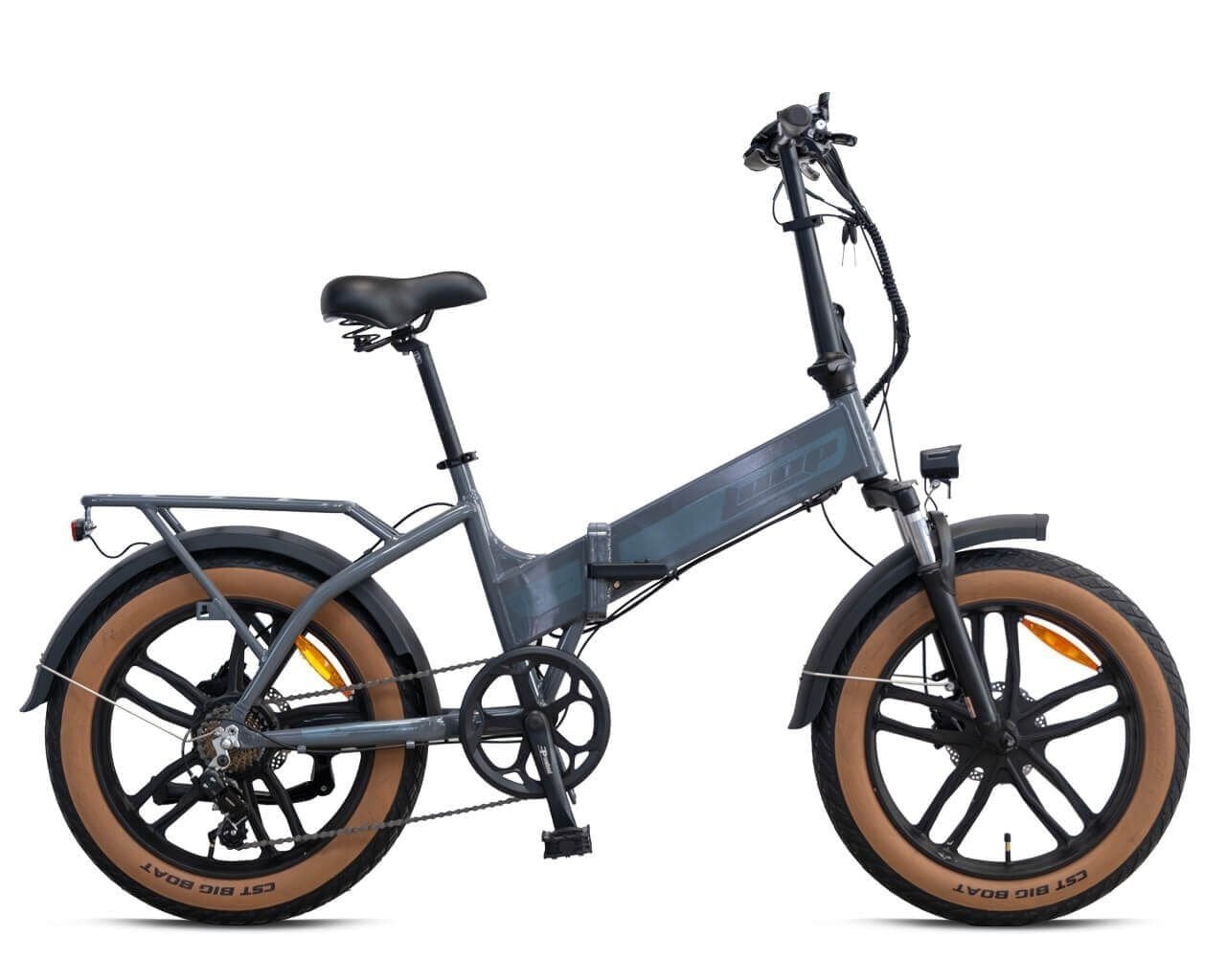 20 Loop Discovery 7v Hidrolik Disk Fren Fat Bike Katlanır Elektrikli Bisiklet Nardo Gri-Füme