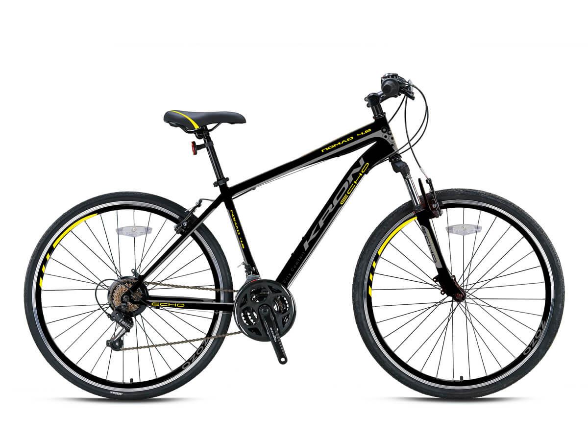 28 Kron Nomad 4.0 21v M.Disk Fren Şehir Bisikleti 46cm - M.Siyah-A.Sarı-Gri