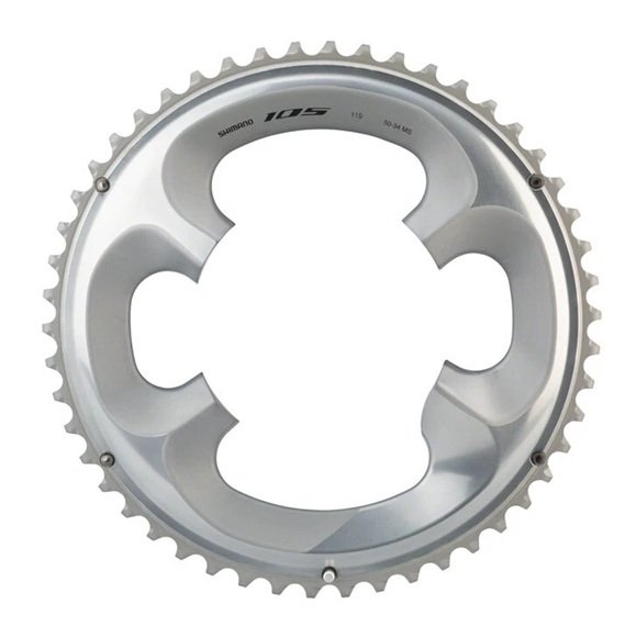 Shimano 105 FC-5800 50T-MA Aynakol Yaprağı Uyum 50-34T Gümüş