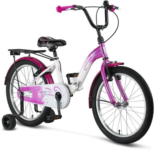 20 Ümit 2023 Picolo Katlanır 1v V-Fren Kız Çocuk Bisikleti Beyaz-Pembe