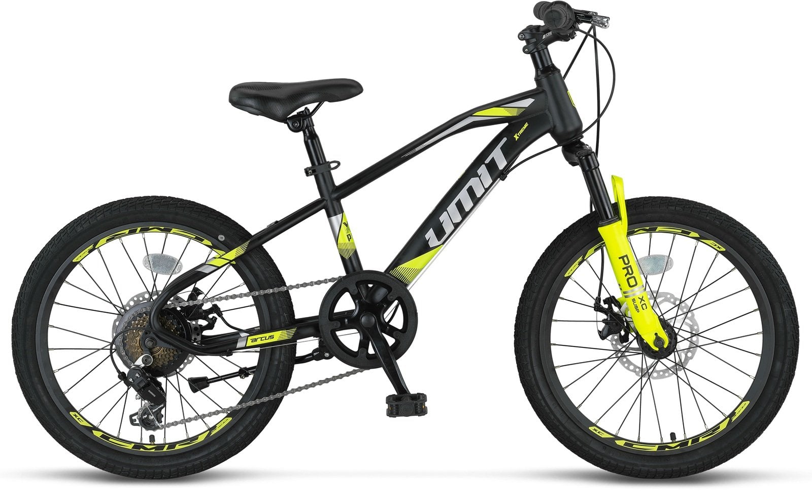 26 Ümit 2613 Arcus 21v Mekanik D.Fren Dağ Bisikleti 35.5cm - Siyah-Lime