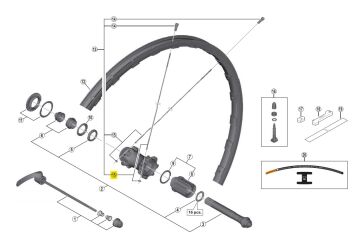 Shimano XTR WH-M9000-TL-F14-27.5 275mm Jant Teli Siyah Y48A98010