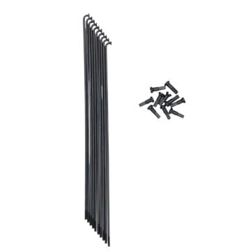Mach1 Çelik 2mm Siyah Jant Teli+Nipel 72li Paket