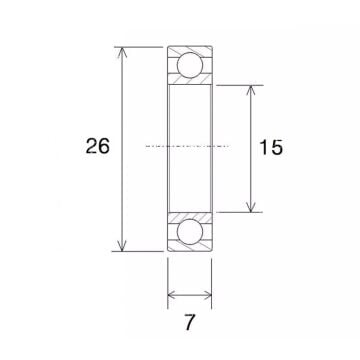 S&S 15267-2RS Bisiklet Göbek Rulmanı 15x26x7mm