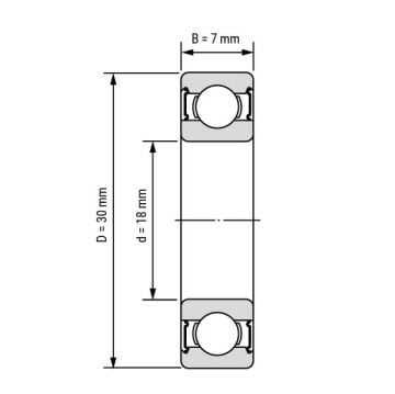 S&S 18307-2RS Rulman 18x30x7mm