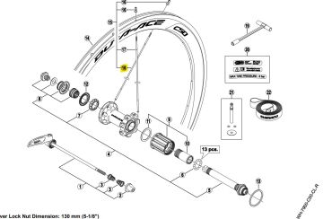 Shimano Dura-Ace WH-9000-C50-CL-F 267.5mm Ön Jant Teli Y4T7S7000