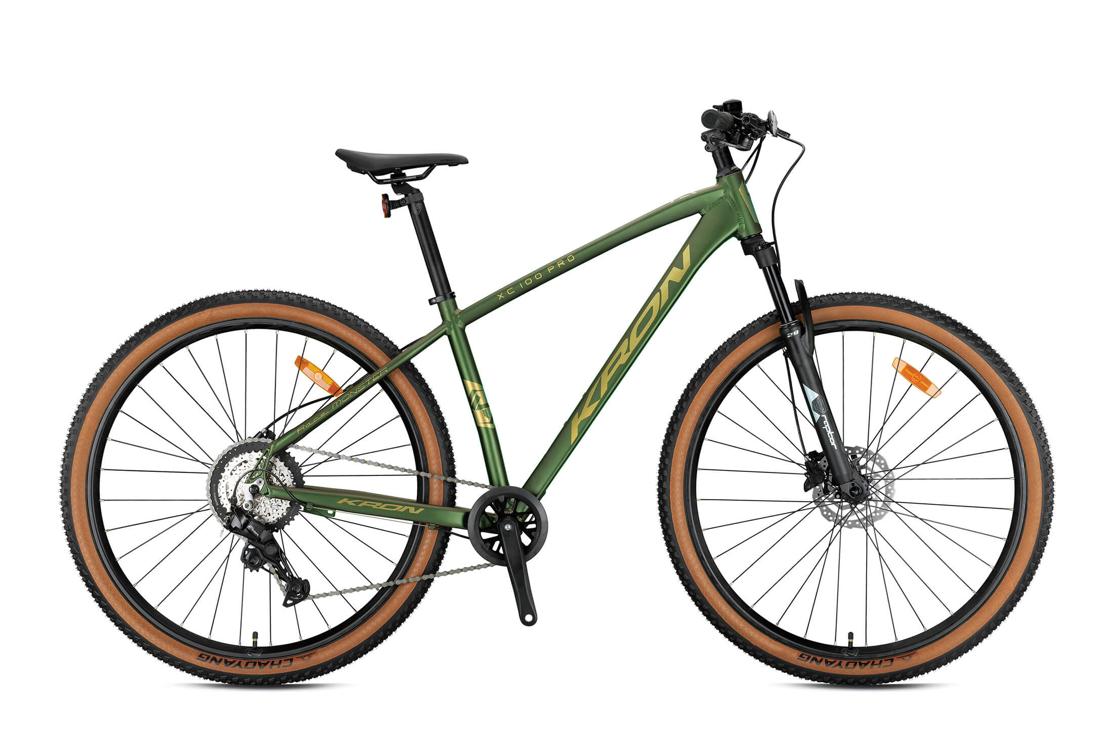 27.5 Kron XC 100 PRO 8v H.Disk Fren Dağ Bisikleti 38cm - M.Haki-Sarı