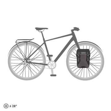 Ortlieb F4904 Sport-Packer Plus Ön Heybe Çanta Çift 30L Granit-Siyah