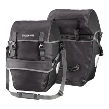 Ortlieb F2704 Bike-Packer Plus Arka Heybe Çanta Çift 42L Granit-Siyah