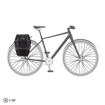 Ortlieb F2704 Bike-Packer Plus Arka Heybe Çanta Çift 42L Granit-Siyah