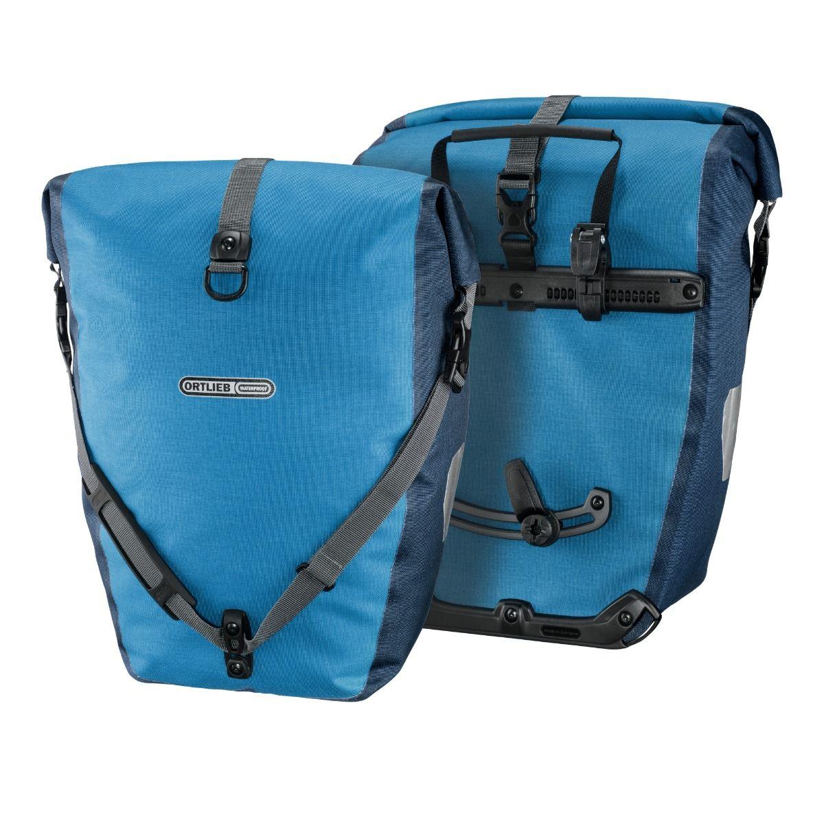 Ortlieb F5206 Back-Roller Plus CR Arka Heybe Çanta Çift 40L Kot-Çelik Mavi
