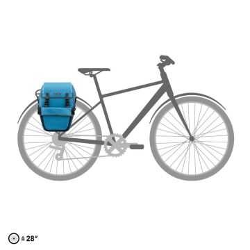 Ortlieb F2706 Bike-Packer Plus Arka Heybe Çanta Çift 42L Alaca Mavi-Mavi