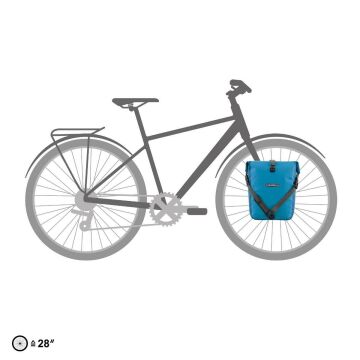 Ortlieb F6210 Sport-Roller Plus Ön Heybe Çanta Tek 14.5L Alaca Mavi-Mavi