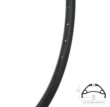 Rodi TRYP 30 EVO 27.5'' Çift Kat Alüminyum, Disk Uyum, TL-Ready, FV, Yüzüklü Jant Çemberi 32H Siyah