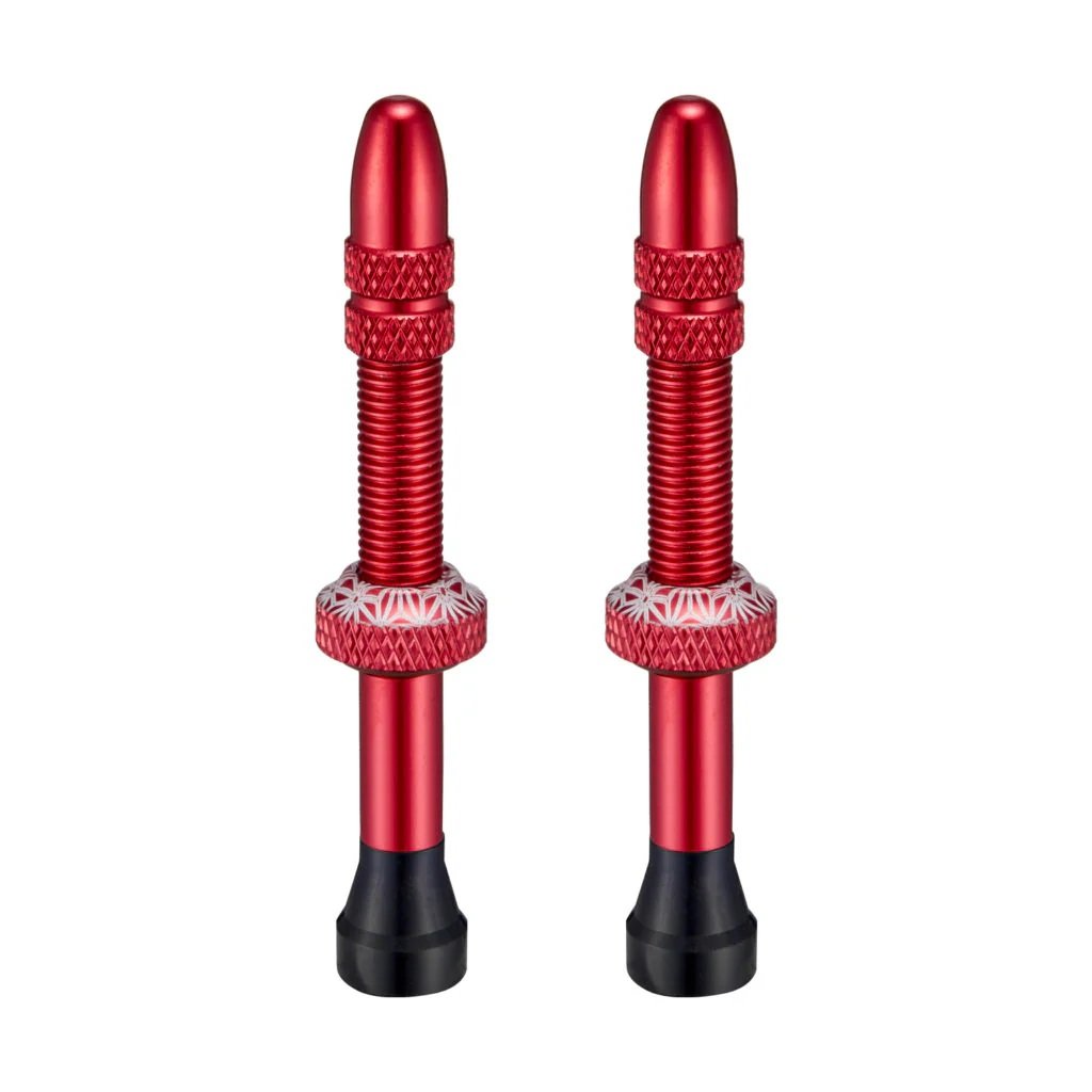 Supacaz Star Valvez TV-18 65mm Alüminyum Tubeless Bisiklet Sibop Seti Kırmızı