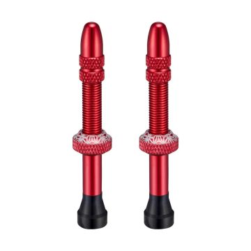 Supacaz Star Valvez TV-18 65mm Alüminyum Tubeless Bisiklet Sibop Seti Kırmızı