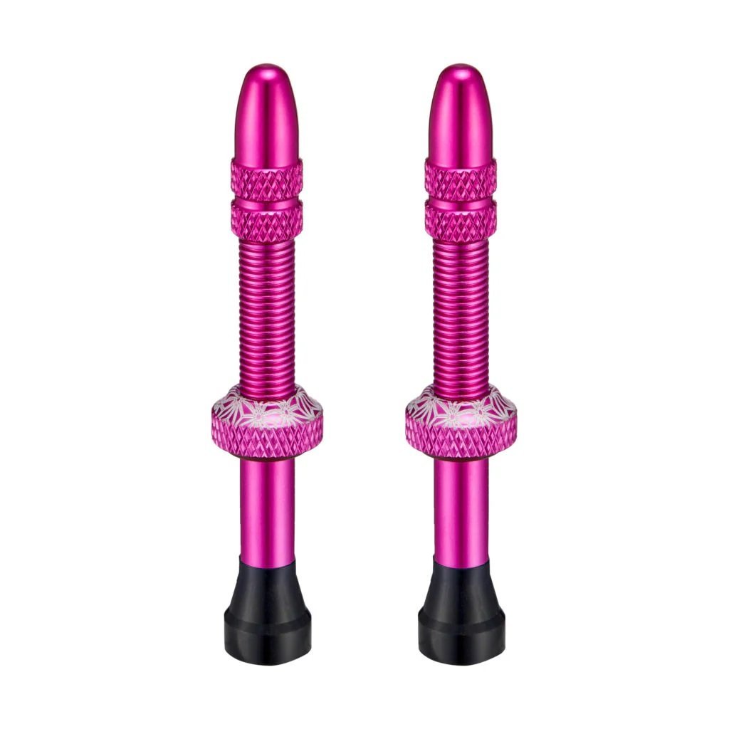 Supacaz Star Valvez TV-14 65mm Alüminyum Tubeless Bisiklet Sibop Seti Pembe