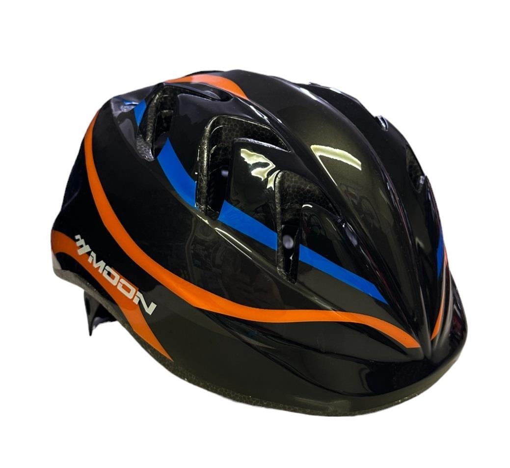 Moon MV7 Black-Blue-Orange Çocuk Bisiklet Kaskı