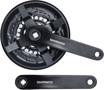 Shimano FC-TY301 170mm 42T 6-7-8V 3lü Aynakol Kapaklı Siyah*