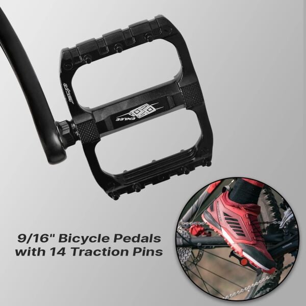 Enlee M506 95x75mm Mtb Alüminyum Platform Pedal Siyah
