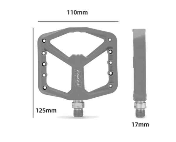 Enlee NY-02 110x100mm Mtb Naylon Fiber Platform Pedal Kırmızı
