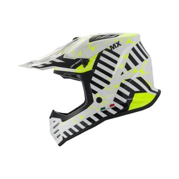 Sway FS-618 Alert Full Face Kask Beyaz-Sarı YXL Beden (53-54cm)