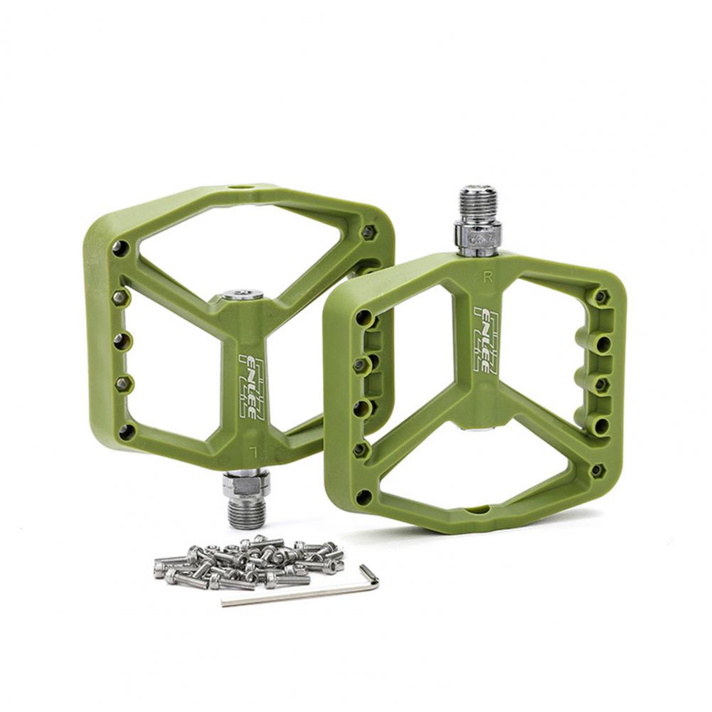 Enlee NY-02 110x100mm Mtb Naylon Fiber Platform Pedal Yeşil