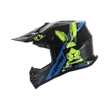 Sway FS-618 Bunny Full Face Kask Siyah-Mavi YXL Beden (53-54cm)